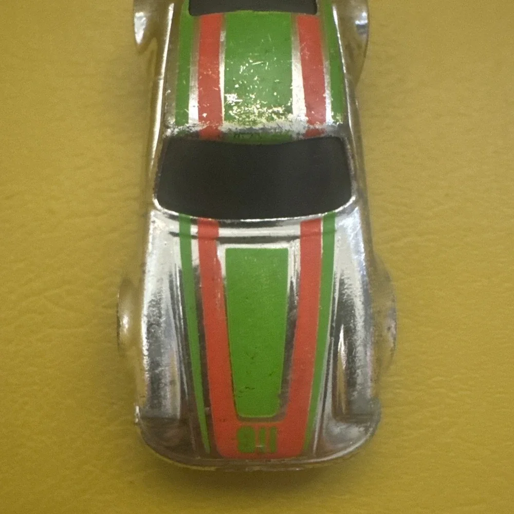 Vintage Mattel Hot Wheels Redline Porsche P-911 Super Chrome 1974 Hong Kong EUC